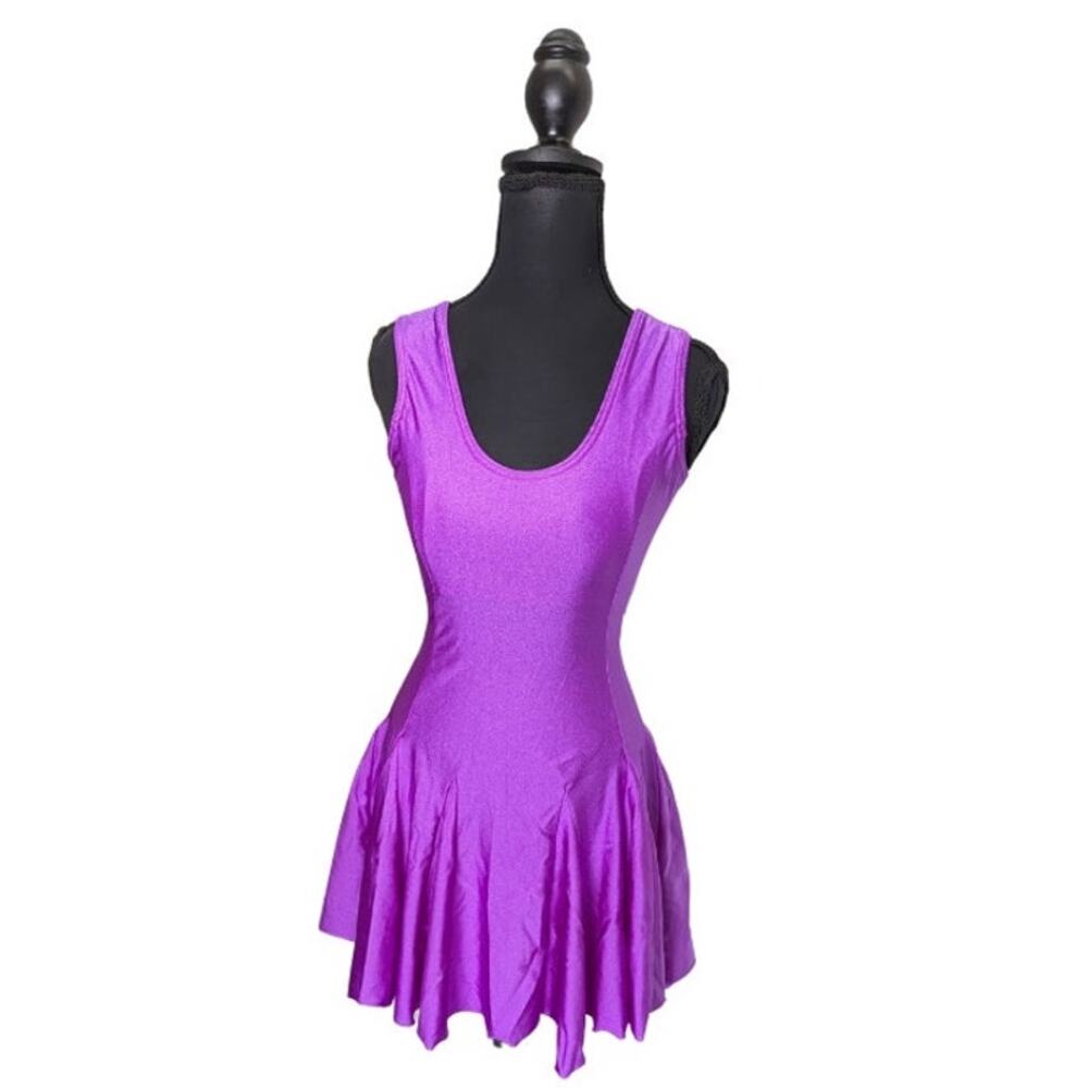 Vintage Baltogs Purple Fit-And-Flare Dancewear Dress | Women's M